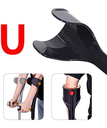 Forearm Crutches (2 Units Open Cuff) Folding Crutches for Travel Ergonomic Adjustable Lightweight Walking Crutches for The Adults/Young/Elder (Color : Black) Prosperous Silver - Buy Online on GoSupps.com