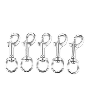 Swivel Eye Bolt Snap Hook, Mount 316 Stainless Steel with Rubber Pad, Fit for Fishing Boat Canoe Accessories,Flagpole, pet leash, camera leash, key chain, tarpaulin cover, clothesline (Pack of 5)