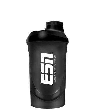 ESN Shaker Black 600 ml leak -proof shaker with measuring scale for simple dosing free of BPA & Dehp tested quality black 600 - Buy Online on GoSupps.com