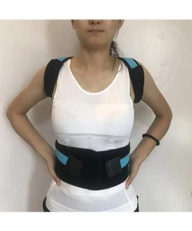 Back Posture Corrector - Elastic Clavicle Support Brace for Improved Spine Alignment | Large Blue - Buy Online on GoSupps.com