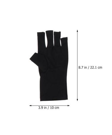 FOMIYES 1 Pair nail gloves gel manicure gloves fingerless driving gloves LED dry lamp gloves sun protector gloves half finger gloves nail art gel sun protection nail polish polyester Miss - Buy Online on GoSupps.com