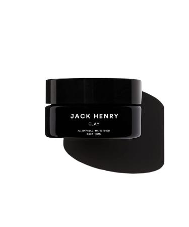 Jack Henry Clay Pomade- All American Premium Hydrating Hair Pomade for All Hair Types - All Day Natural Hold With Matte Finish -Styling Product With Only 4 Organic Ingredients (1.6 oz) 2 Ounce (Pack of 1) Clay
