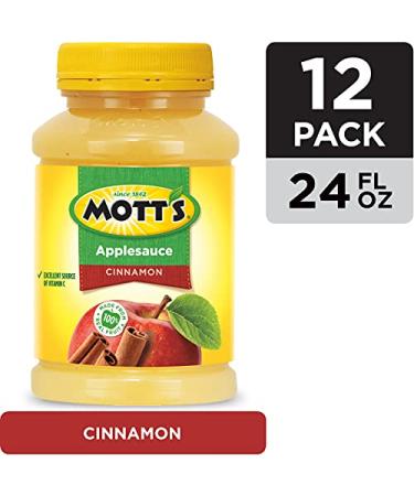 Mott's Cinnamon Applesauce 24 oz Jar (Pack of 12) - Delicious & Healthy Snack - Buy Online on GoSupps.com