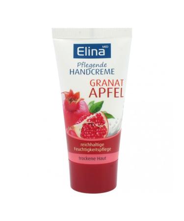 Elina hand cream in tube - pomegranate - for dry skin - pack of 6 (6 x 50ml)