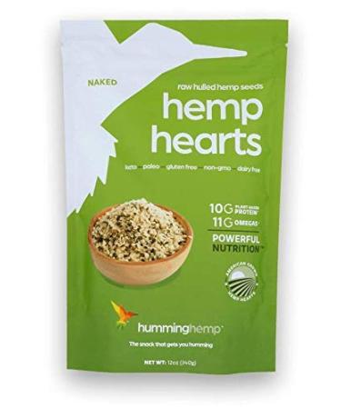 Humming Hemp Naked Shelled Hemp Seeds - Healthy Protein Snacks - 10g Plant Protein & 12g Omegas/Serving - Non-GMO, Gluten-Free, Vegan, Paleo, Keto, Grain-Free | 16 oz