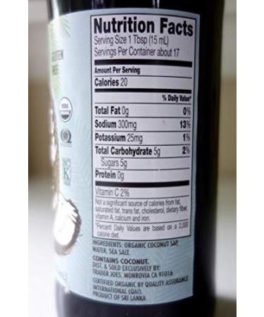 Trader Joe's Organic Coconut Aminos Seasoning Sauce 8.5 oz Bottle - 2-Pack - Buy Online on GoSupps.com