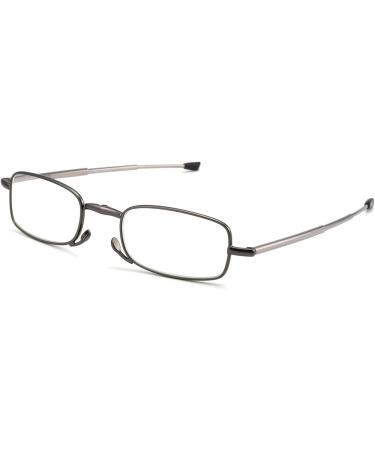 Buy Foldable Mini Metal Blue Light Filter Reading Glasses - Lightweight Anti-Blue Computer Glasses for Men & Women - Includes Gray Case - 2.5x Magnification - Buy Online on GoSupps.com
