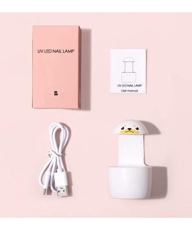 Mini LED Nail Lamp for Gel Polish - Portable UV Curing Light for DIY Manicure - USB Nail Dryer for Home Salon - Cute Cartoon Design - Buy Online on GoSupps.com