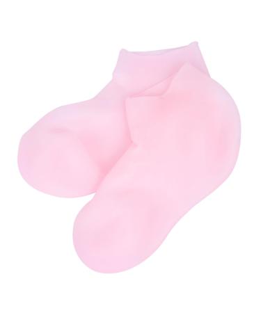Housoutil 1 Pair Protective Socks Cotton Socks for Moisturising Spa Moisture Socks Foot Lotion Socks Silicone Cotton Glove Womens Socks Gel Sock Feet Miss Pink Heel Foot Socks Sebs