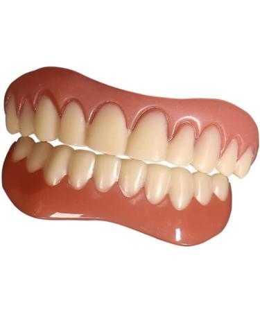 Flipped Warm 2 Pairs False Teeth Veneers - Cosmetic Temporary Dentures for a Perfect Smile - Buy Online on GoSupps.com