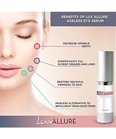 LUX Allure Ageless Eye Serum | Premium Under Eye Treatment | Advanced Anti-Aging Hydration | Restore Youthful Glow (0.5 oz - Buy Online on GoSupps.com