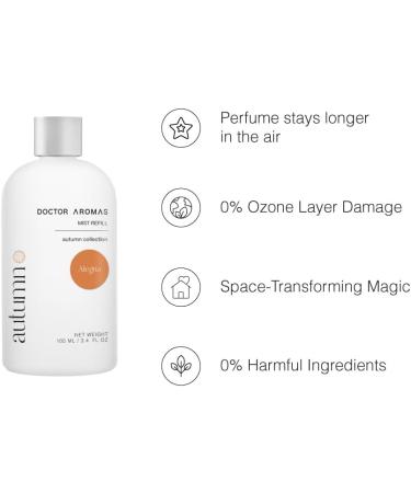Doctor Aromas Oil Diffuser Essential Oil Blend Refill Premium Aromatherapy & Home Fragrance Scent of Jasmine Vanilla Orchid & Apple 3.4 fl oz (100 ml) (Alegria) - Buy Online on GoSupps.com