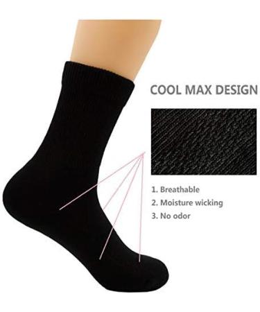 Copper Infused Diabetic Socks - Super Stretch Comfort for Men and Women (Black, 2 Pairs) - Buy Online on GoSupps.com