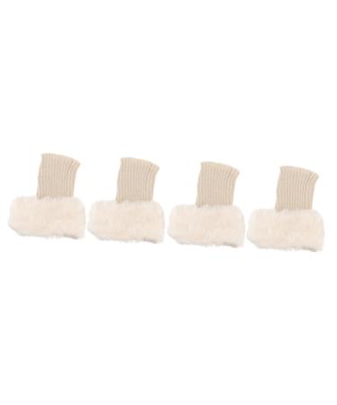 ABOOFAN 2 pairs of boot covers from fur furry boots ankle boots for women knitted boot cuffs crochet ladies leg warm acrylic stockings Miss European and American