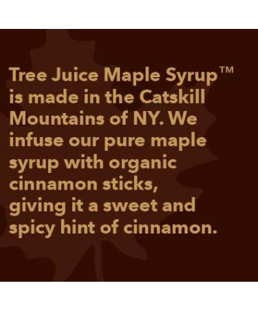 Tree Juice Cinnamon Maple Syrup - 100% Pure Grade A | All Natural, Non GMO, Vegan, Gluten Free | 12oz Bottle, Cinnamon Flavor | Paleo Friendly - Buy Online on GoSupps.com