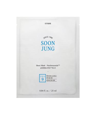 Etude House Soonjung Sheet Mask Panthensoside  5 pcs SET  (21AD) | Hydrating and Soothing Facial Sheet Mask for a Skin SOS Solution Sheet Mask 21AD 5 Count (Pack of 1) - Buy Online on GoSupps.com