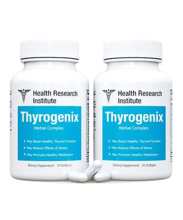 Thyrogenix - Thyroid Function Support - 2 Bottles - 60 Capsules - Adrenal Glands Support-Hormonal Balance Support