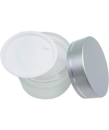Kingyh 2-Piece Matte Glass Cream Can Set - 50ml Travel Jars for Cream Lotions & Essential Oils - Screw Cap & Liner Containers for Home Storage - Buy Online on GoSupps.com