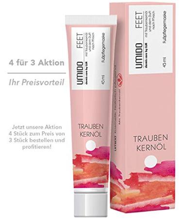 4 piece set promotion UMIDO foot mask set 45 ml peach scent and grape seed oil | foot cream | foot lotion | care cream | foot care cream
