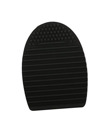Housoutil Makeup Cleanser Cosmetic Brush Cleaning Tool Silicone Brush Cleaning Mat Silicone Brush Cleaner Glass Nasal Spray Make up Brush Cleaning Pads Travel Accessories Mini medium Black