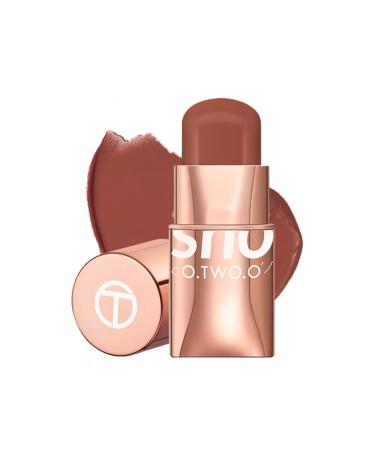 6 Colors Lipstick Glow Colour Bounce Blush Stick 3-In-1 Tint Buildable Waterproof Lightweight Blush Stick Cream Blends Perfectly Onto Skin Dainty For Eyes Lips & Cheeks Versatile Use (#05 Obsessed)
