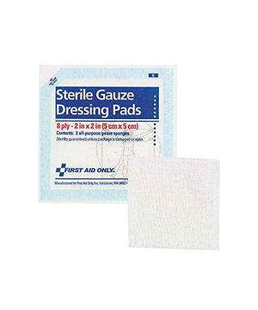 First Aid Only FAE-5000: Sc Refill 2X2 Sterile Gauze Pads  10/Bag 4 x 6 x 0.125