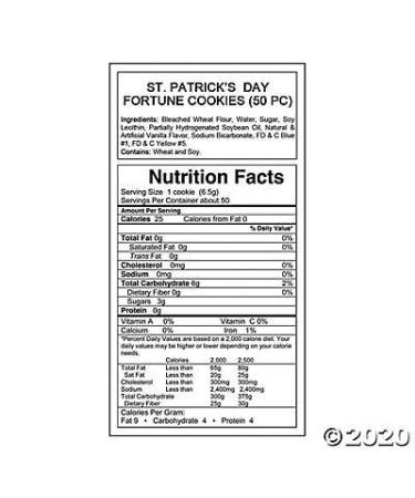 St. Patrick's Day Fortune Cookies - 50 Individually Wrapped Shamrock Party Favors and Candy - Buy Online on GoSupps.com