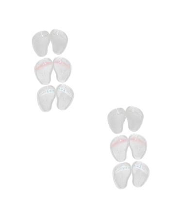 Gatuida 6 Pairs Forefoot Pads Gel Material Red Shoe Inserts Sandals Flip-Flops Pads Shoe Pads for High Heels Gel Slipper Pads Non-Slip Foot Stickers Cushion Front Pad