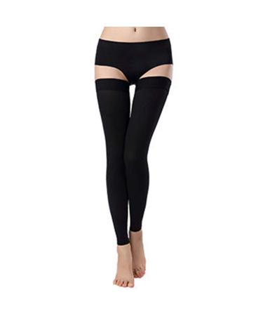 Aciyd compression stockings Medical thigh leg cuff 20 30 mmHg varicose veins with long hose elastic stockings anti-thrombosis-sports compression stockings (black s)