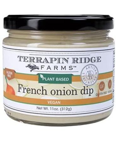 Terrapin Ridge Farms Gourmet Plant-Based Vegan French Onion Dip for Chips, Veggies and Wraps  One 11 Ounce Jar