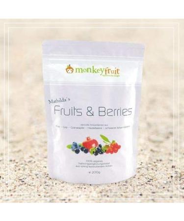 Mathilda's fruits and berries tabs with acai goji pomegranate blueberry and black currant by Monkeyfruit 800 tablets smoothie in a tablet (by vivanutria)