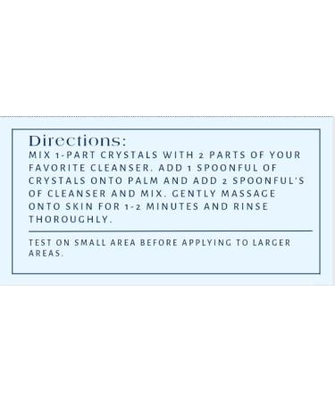 10 OZ Crystal Skin Facial Scrub Crystals - Natural Exfoliator for Wrinkles Acne & Smooth Skin | Microdermabrasion at Home - Buy Online on GoSupps.com