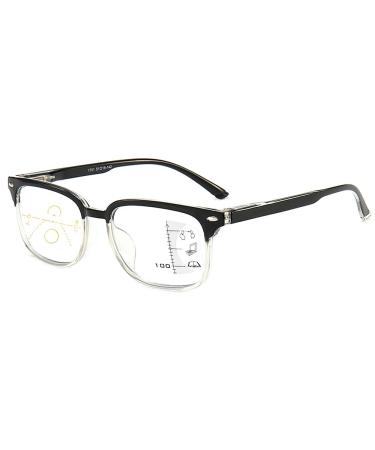 LBAYOHO Progressive Multifocus Reading Glasses Women Men Blue Light Blocking Readers for Clear Lens 100% UV Protection No Line Multifocal Readers with Spring Hinge Grey 1.5X Grey 1.5 x