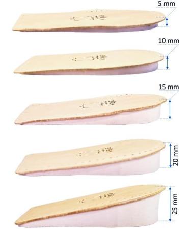 Vaya Medical Nivello 20mm Orthopedic Heel Inserts for Shoes - Brown Sheep Leather Wedge Insoles (Size 35-37) - Heel Pillows for Enhanced Comfort - Buy Online on GoSupps.com