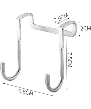 CIYODO 3pcs Clothes Hanging Cabinet Back of Door Hooks Purse Over Cupboard Stainless Steel Hanger 7.5X6.5CM Silver - Buy Online on GoSupps.com