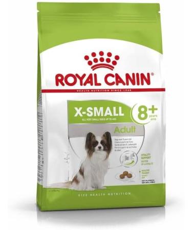 Royal Canin X-Small Adult 8+ | Pack of 4 | 4 x 500 g | Dry food for very small dogs from 8 years old | for intestinal support vitality and the urinary tract - Buy Online on GoSupps.com
