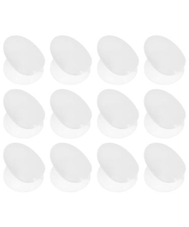 Lurrose Silicone Lip Brush Covers 12pcs Silicone Brush Cover for Makeup Cosmetic Brush Protector Brush Applicator for Women Girls (White) White 1.5x1cm