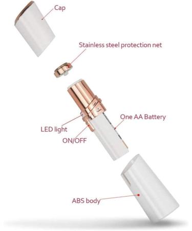 LA Beauty Facial Hair Remover for Women | Painless Lady Shaver for Peach Fuzz Chin & Upper Lip Hair Removal with LED Light | Battery Included - Buy Online on GoSupps.com