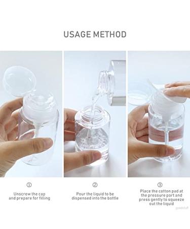 Nail Polish Remover Pump Dispenser Set - 2 Pack 200ml Lockable Alcohol Dispenser for Makeup Remover - YAMYONE - Buy Online on GoSupps.com