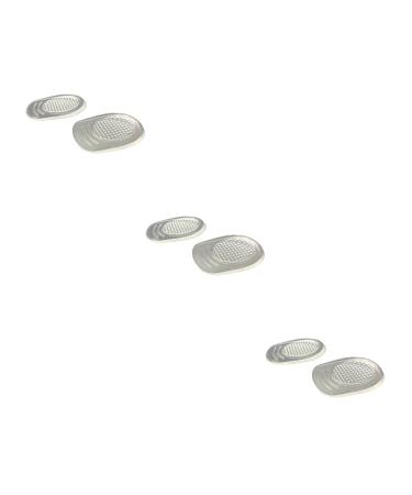 FOMIYES 12 Pairs Silicone Shoe Pad Insoles for Heels Absorbing Support Increase Shoe Cushion Increase Shoe Support Silicone Heel Support High Shoe Inserts Heel Pads Damping White