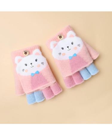 Toddler Kids Puppy Flip Top Gloves - 3-8 Yrs - Cat/Pink - Buy Online on GoSupps.com