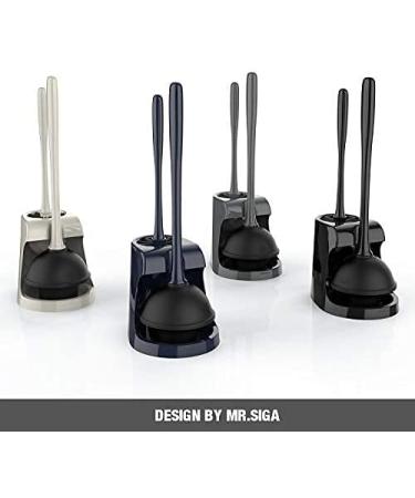 MR.SIGA Toilet Plunger and Bowl Brush Combo - Bathroom Cleaning Set, Black - Buy Online on GoSupps.com