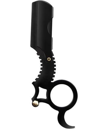 JooDaa Vintage Eyebrow Ring Razor - Men's Essential Black Razor with Finger Ring for Precision Grooming - Buy Online on GoSupps.com