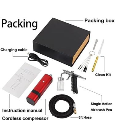 Cake Spray Gun Paint Sprayer Wireless Airbrush Kit for Art Model Body Paint Artist Makeup Nail Tattoos Cake Tools B - Buy Online on GoSupps.com