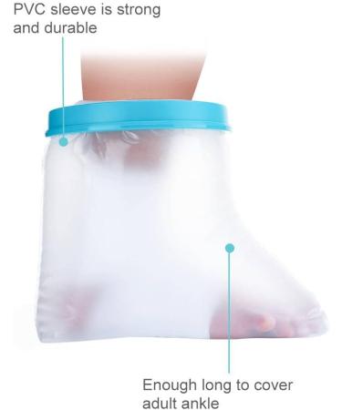 Waterproof Foot Cast Cover for Adults - Reusable 11 Inch Shower Boot Bag for Ankle Leg Cast Bandage, Keep Wounds Dry and Protected - Buy Online on GoSupps.com