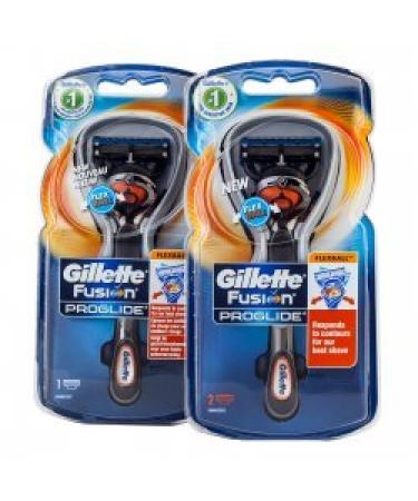 Gillettte Fusion Proglide Flexball Razor (razor with 2 blades)