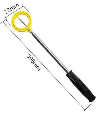 PINMEI Golf Ball Retriever Tool - Automatic Extendable Stainless Steel for Water Hazards - White/Yellow - Perfect Gift for Golfers - Buy Online on GoSupps.com