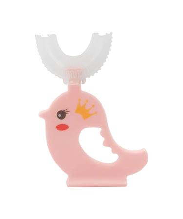 Manual Toothbrush with U-Shaped Bristles for Kids Bulk Car Shaped Donut Shaped Handle Soft Silicone Toothbrush Head 360 Thorough Cleaning (H L (2 12 Years) 1 PC)