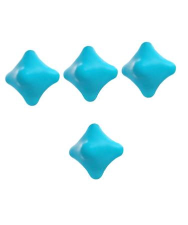 Beavorty 4 pieces massage ball Massage ball for the foot muscle knot remover remover peanut massage ball Massage balls for deep fabric roller ball for face a hand fitness fascia ball pebbles 5.7x5.7cmx4pcs bluex4stk
