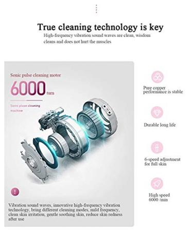 Megafive Silicone Facial Cleansing Brush - Waterproof Rechargeable USB Device (Blue) | International Shipping Available - Buy Online on GoSupps.com